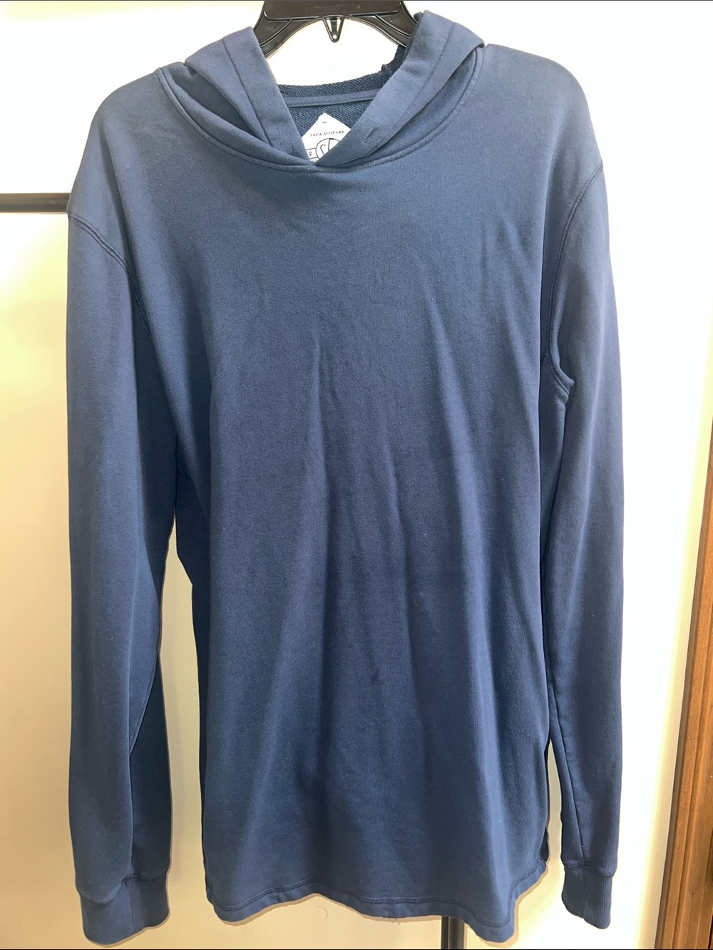Blue Lightweight Hooded Long-Sleeve Shirt